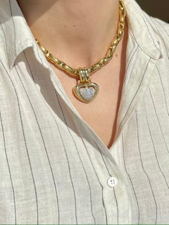 Chimento Herz-Anhänger Gliederkette Halskette 18k Gelbgold