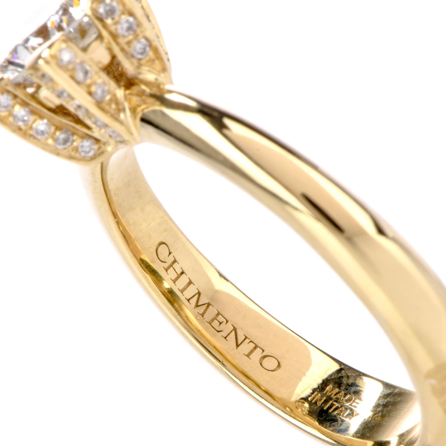 Chimento Italian Contemporary GIA F-VS1 Diamond Solitaire 18 Karat Ring 4