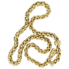 Chimento Italian 18 Karat Yellow Gold "Wreath" Chain/Necklace
