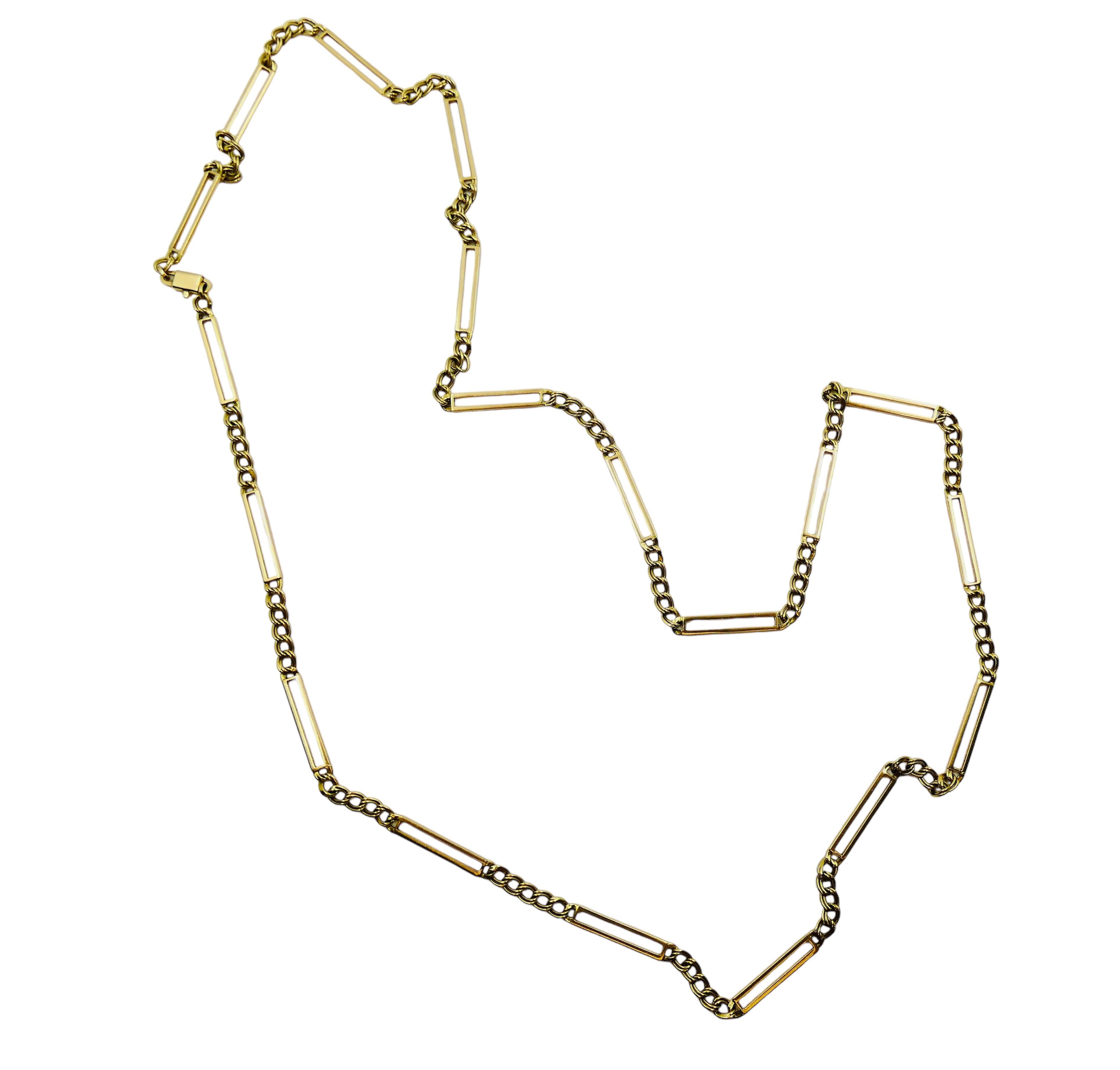 Collana Chimento 14k Bar A Link In condizioni ottime in vendita a Beverly Hills, CA