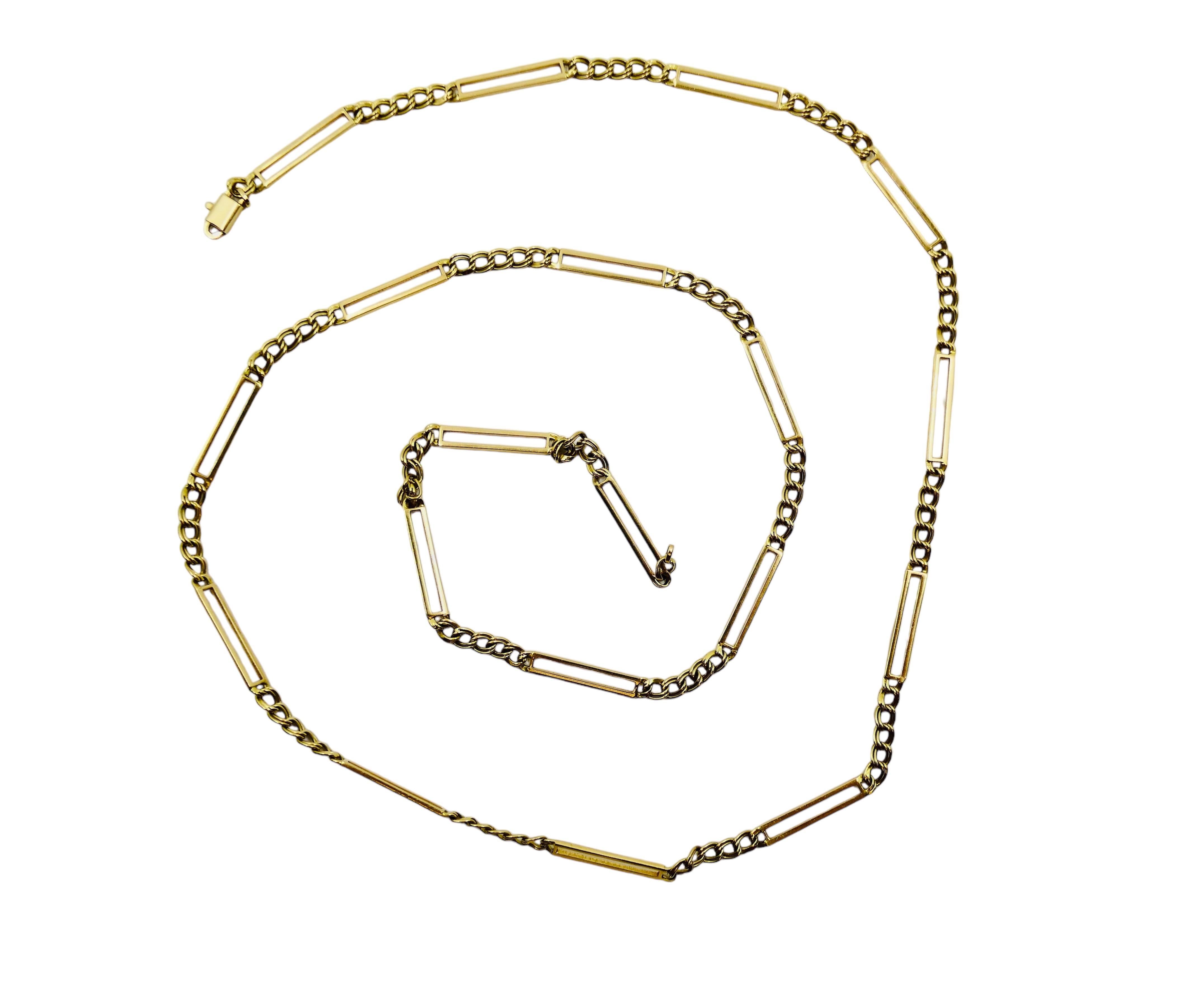 da uomo o donna Collana Chimento 14k Bar A Link in vendita