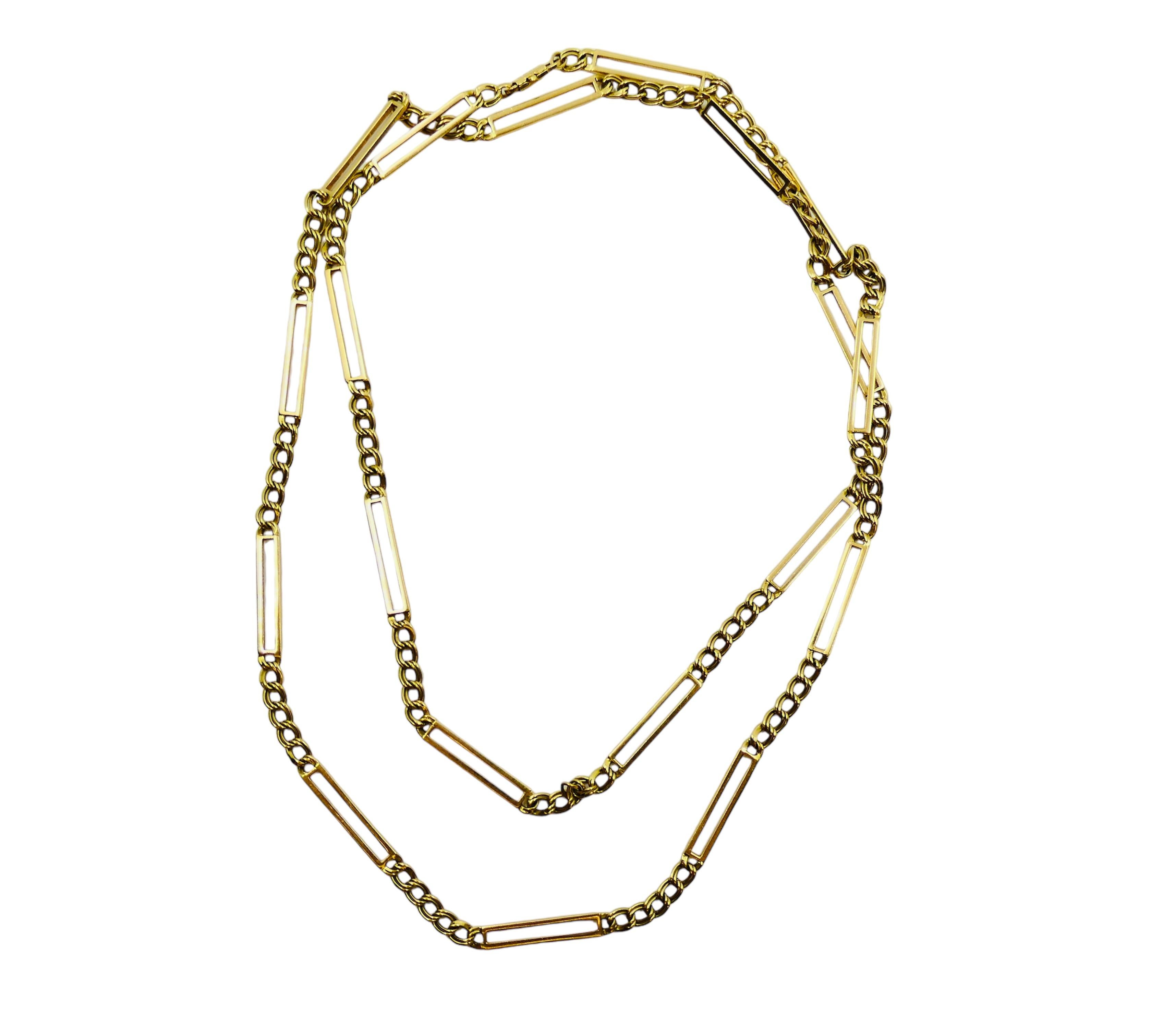 Collana Chimento 14k Bar A Link in vendita 1