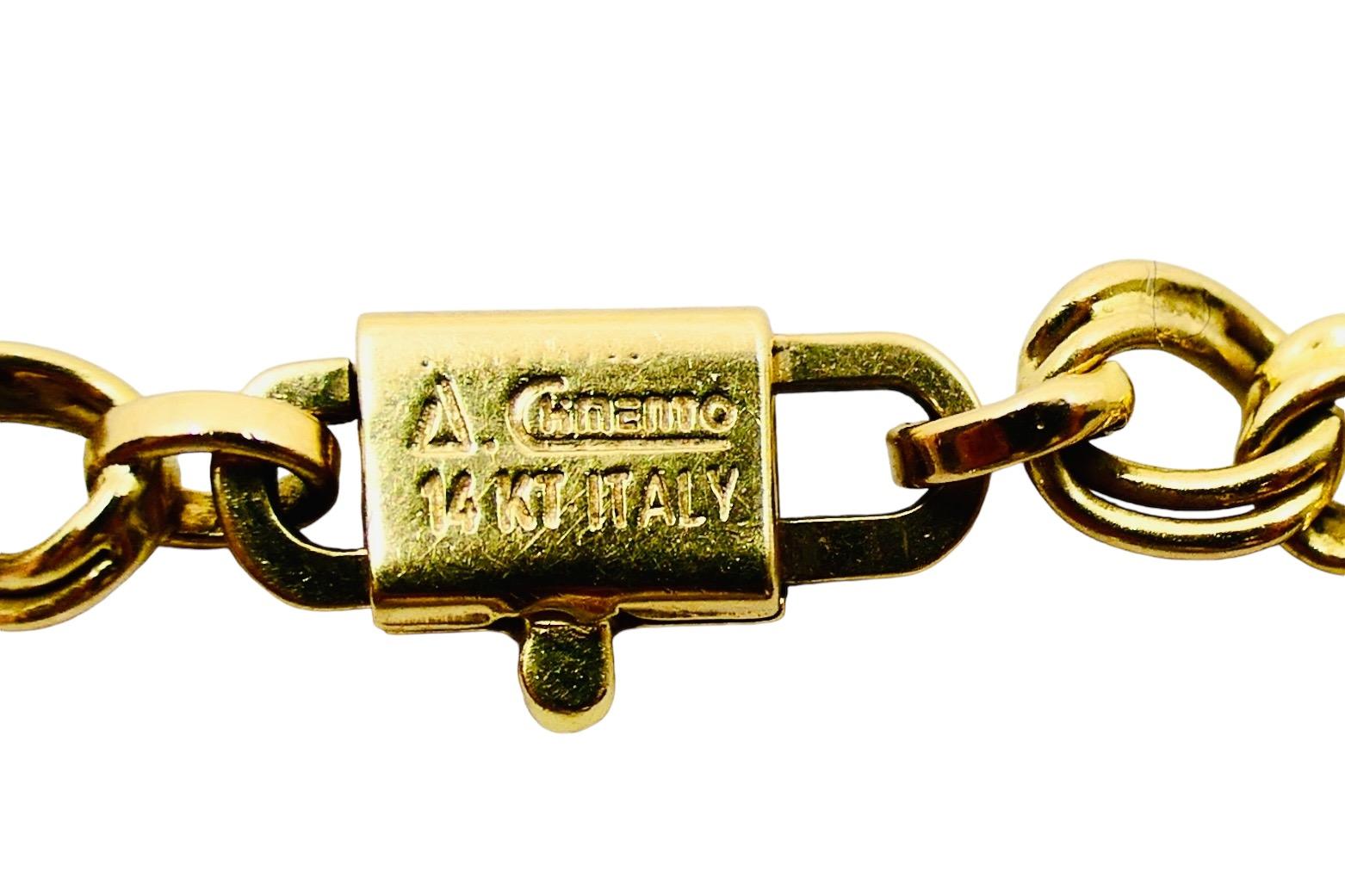 Collana Chimento 14k Bar A Link in vendita 3