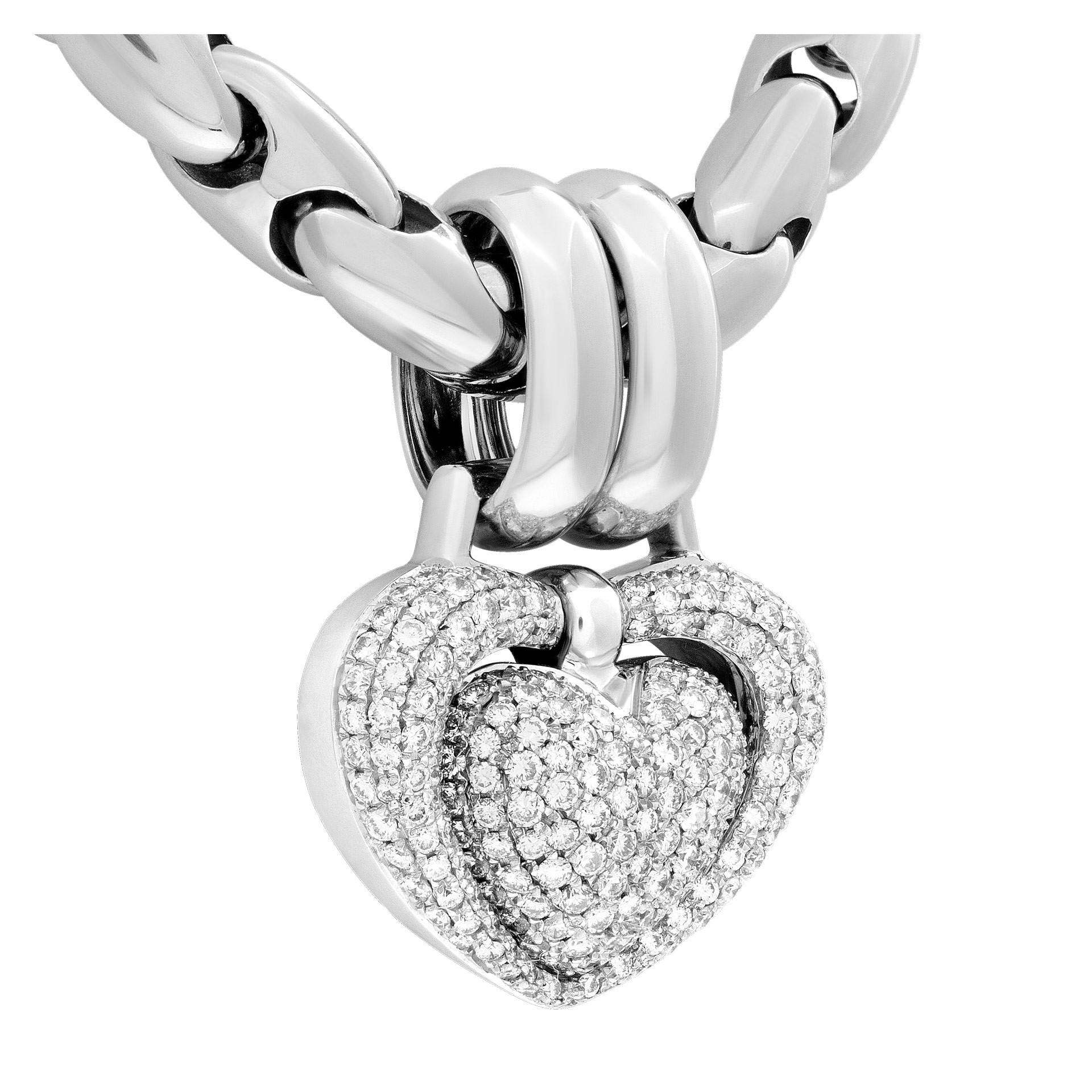 Modern Chimento Necklace in 18k White Gold and 2.50 Cts Diamonds