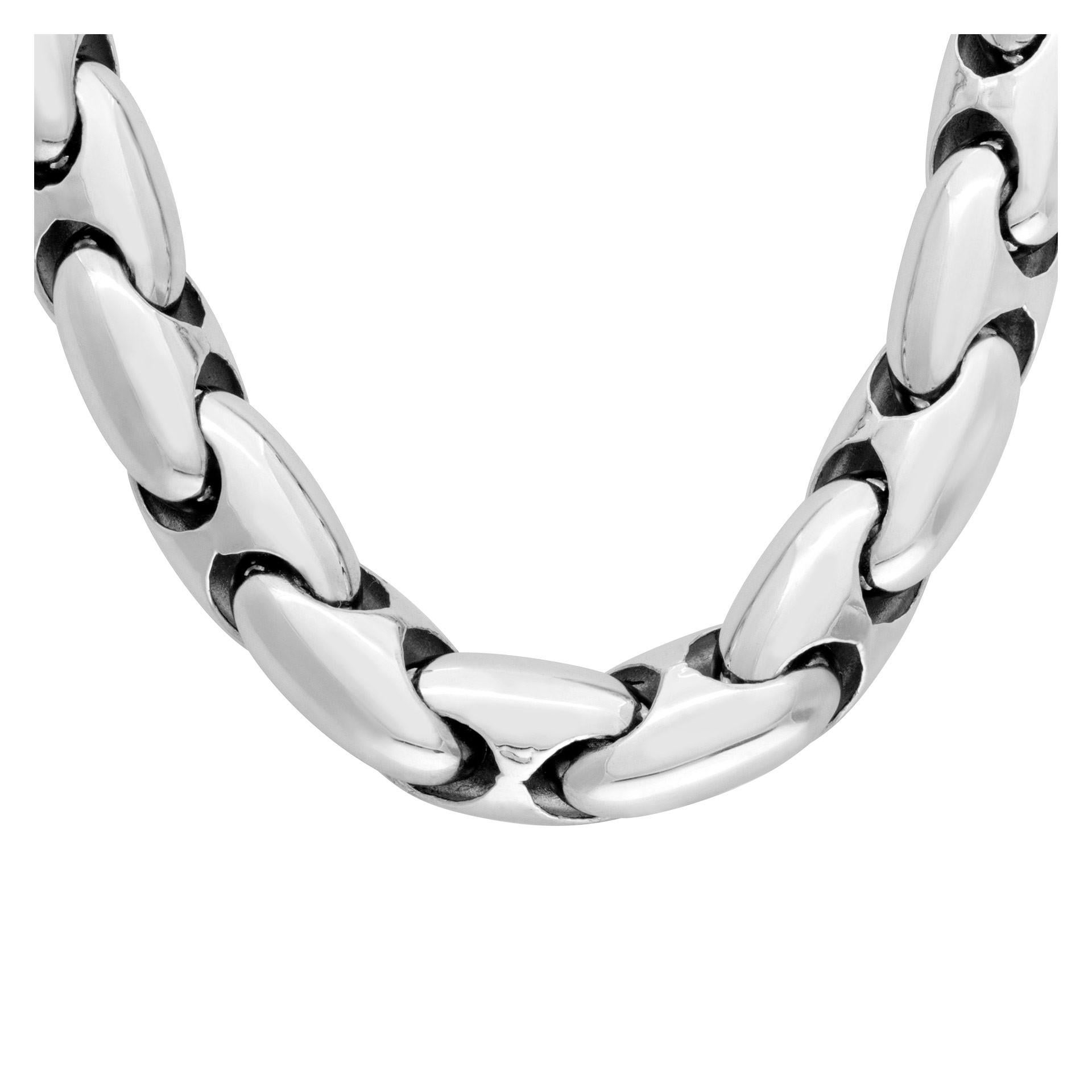 Round Cut Chimento Necklace in 18k White Gold and 2.50 Cts Diamonds