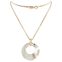 CHIMENTO pendant and chain set with diamonds 18k bicolour gold