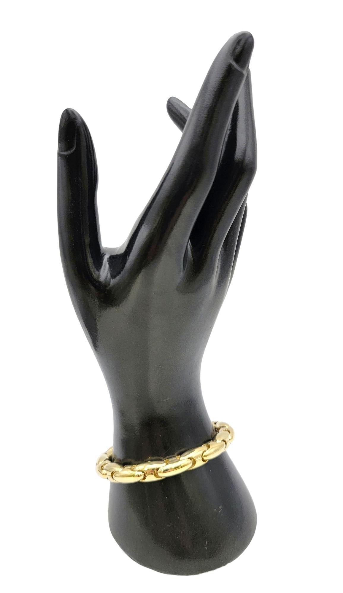 Chimento Polished 18 Karat Yellow Gold Chunky Oval Link Bracelet 5