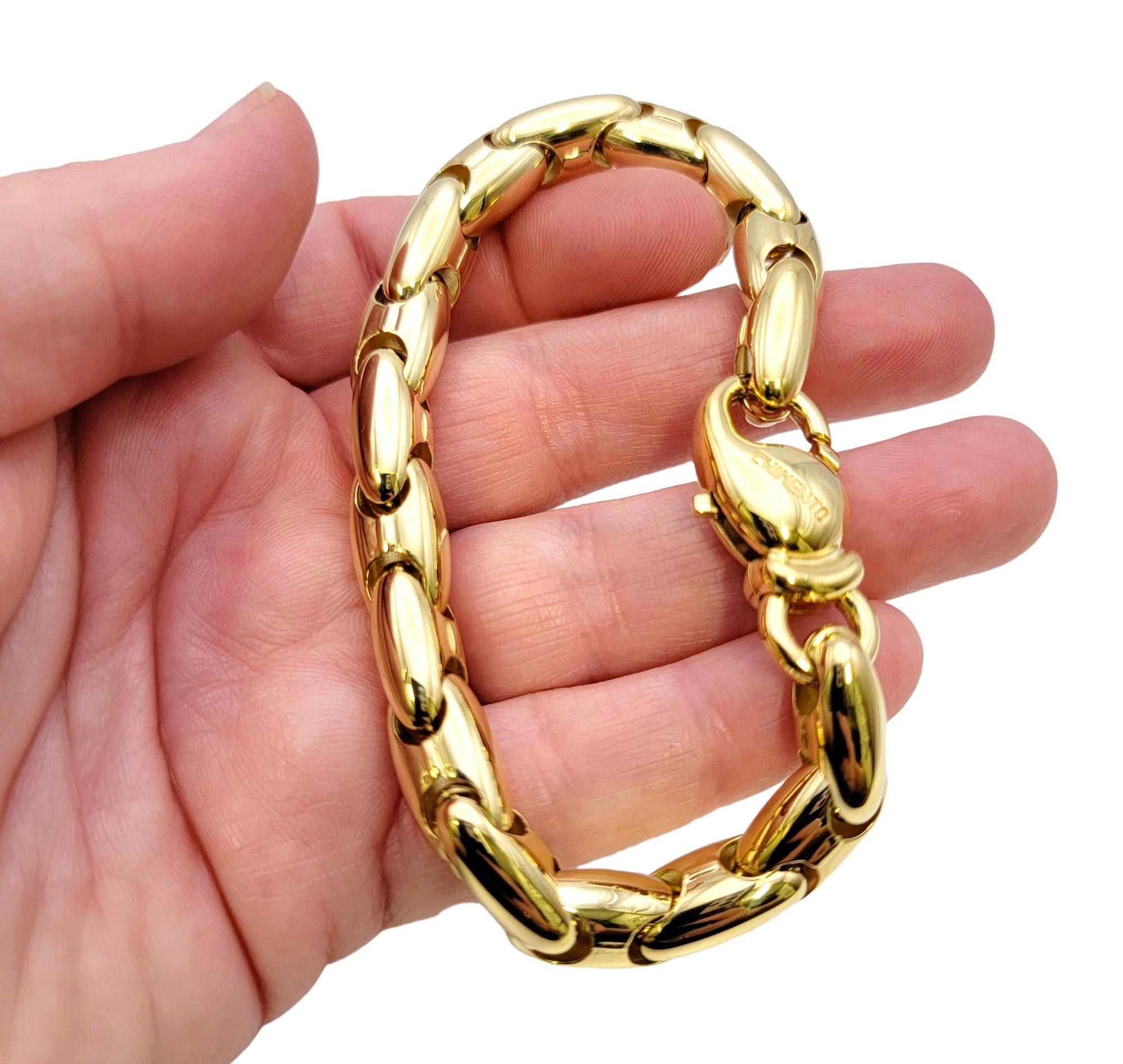 Chimento Polished 18 Karat Yellow Gold Chunky Oval Link Bracelet 6