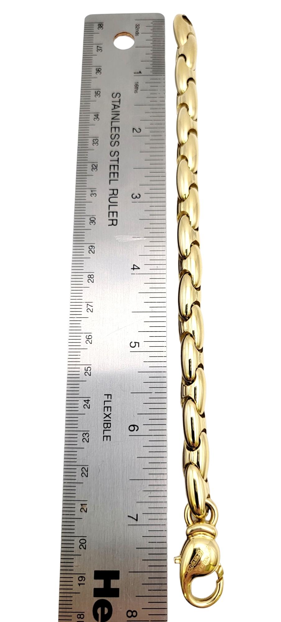 Chimento Polished 18 Karat Yellow Gold Chunky Oval Link Bracelet 8
