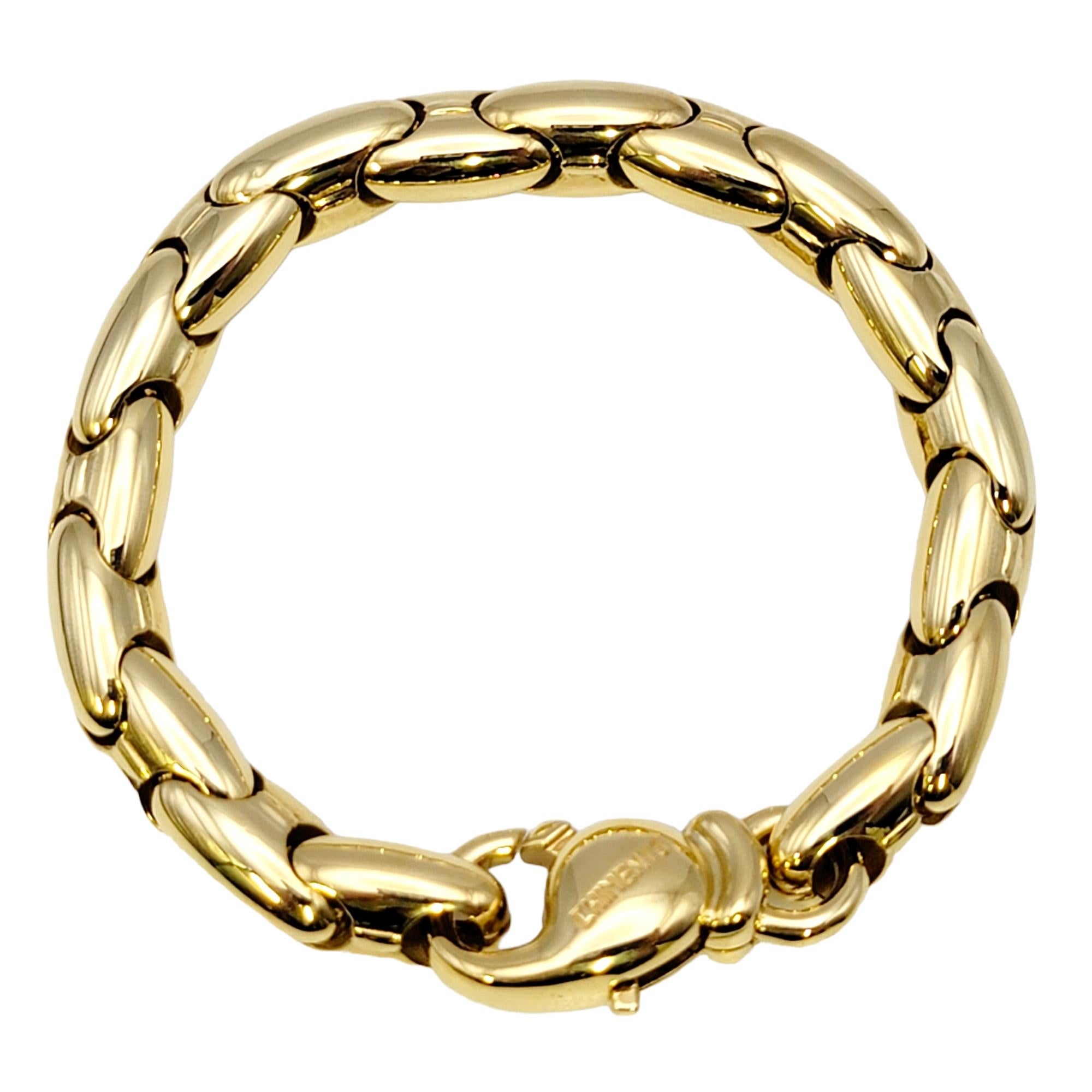 Chimento Polished 18 Karat Yellow Gold Chunky Oval Link Bracelet In Good Condition In Scottsdale, AZ