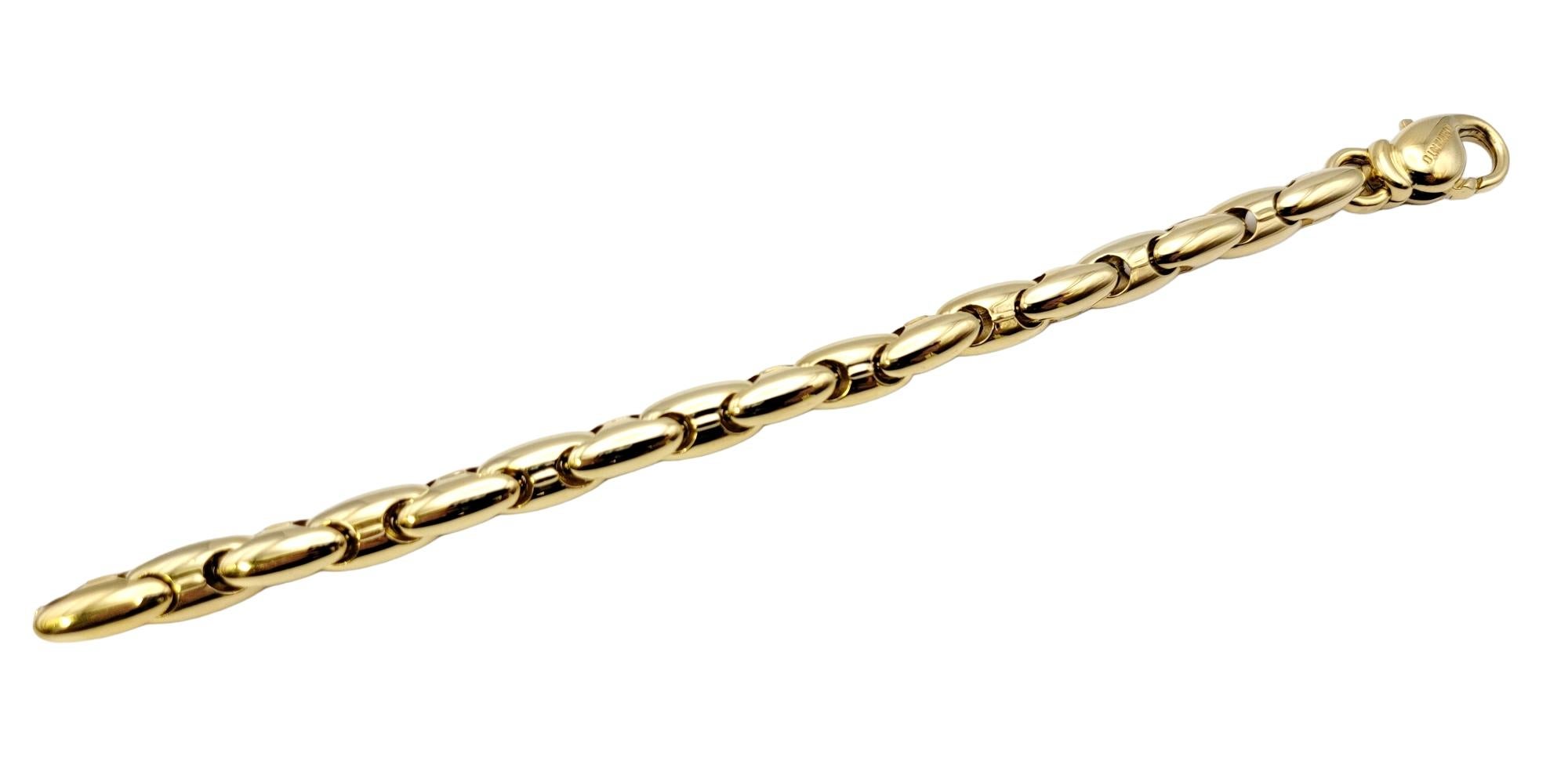 Women's or Men's Chimento Polished 18 Karat Yellow Gold Chunky Oval Link Bracelet