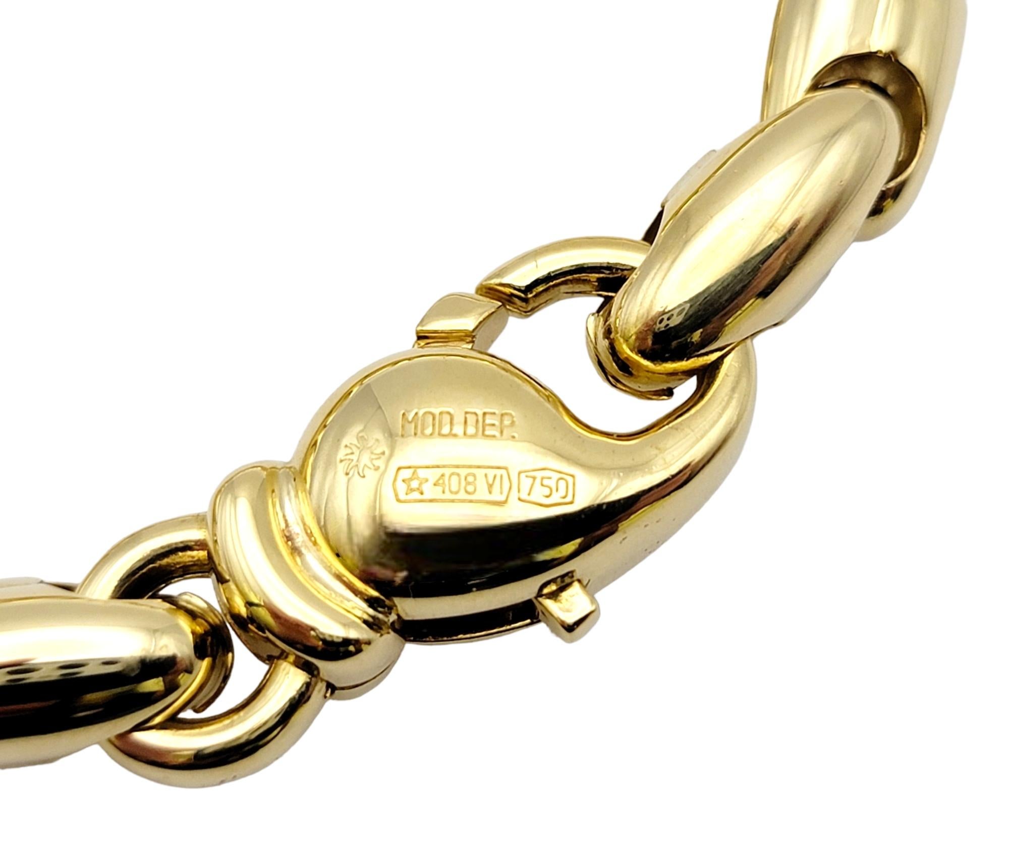 Chimento Polished 18 Karat Yellow Gold Chunky Oval Link Bracelet 1