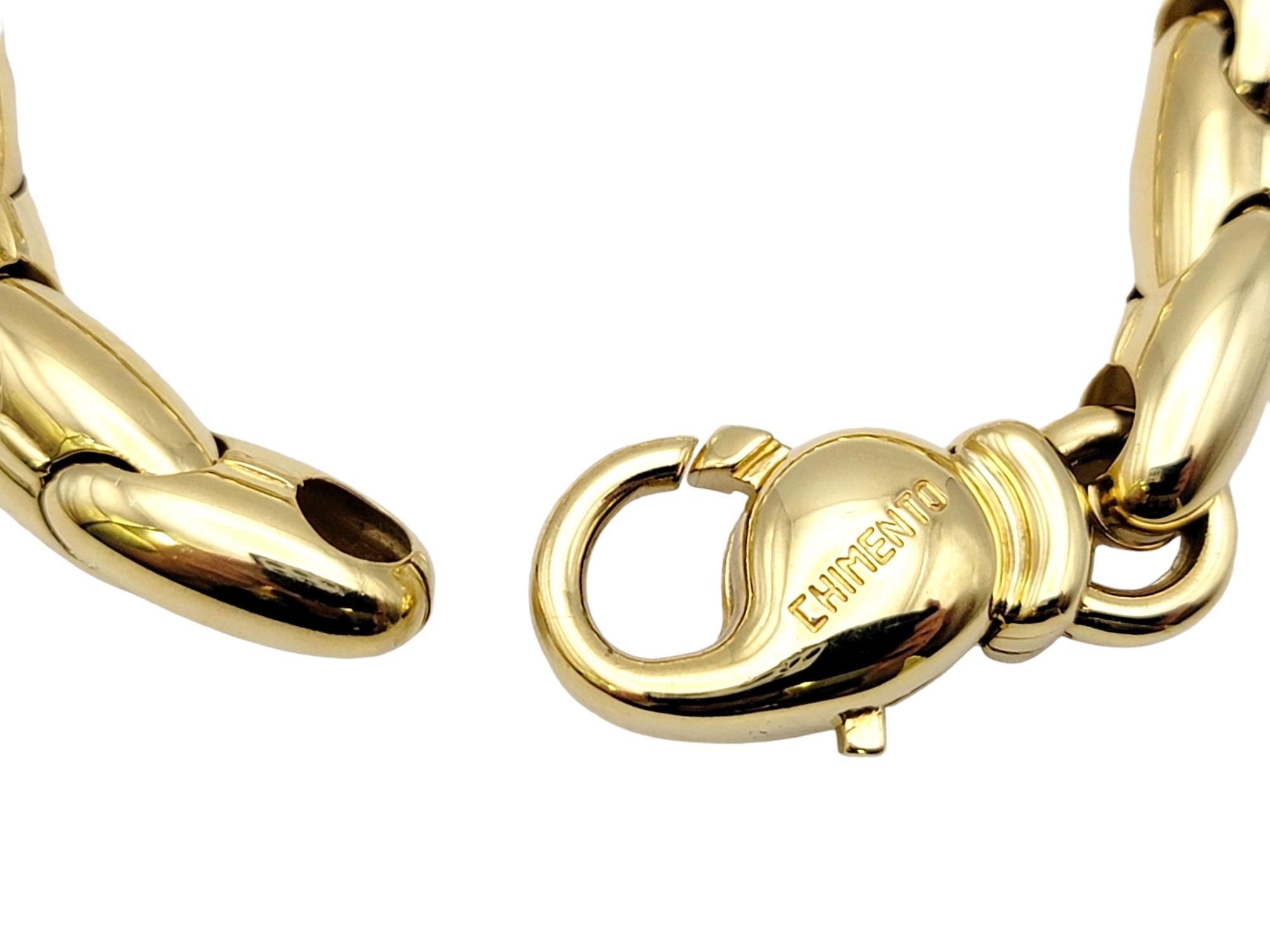 Chimento Polished 18 Karat Yellow Gold Chunky Oval Link Bracelet 2