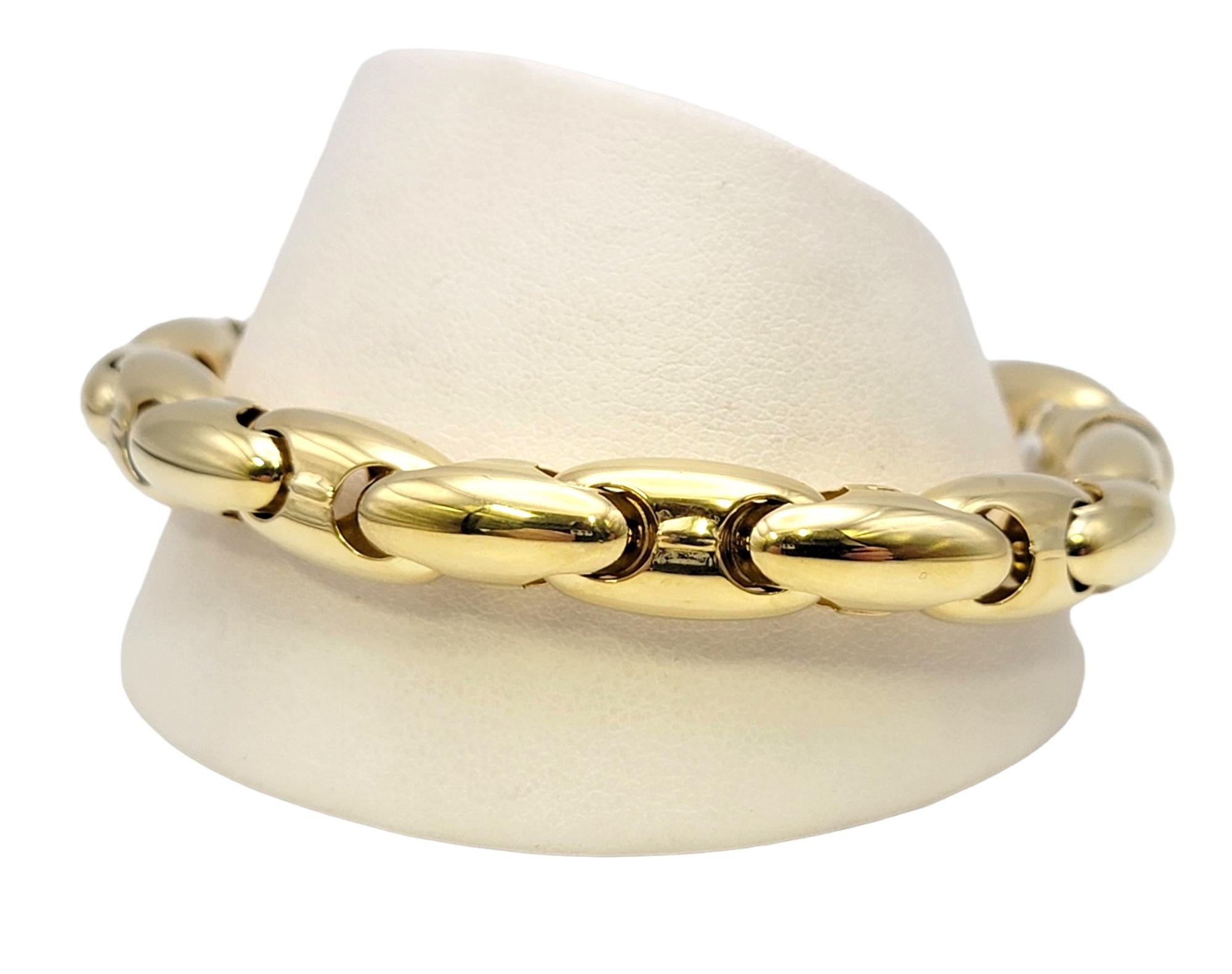 Chimento Polished 18 Karat Yellow Gold Chunky Oval Link Bracelet 4