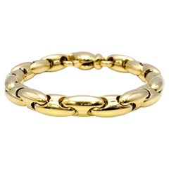 Chimento Poliertes 18 Karat Gelbgold Chunky Oval Gliederarmband