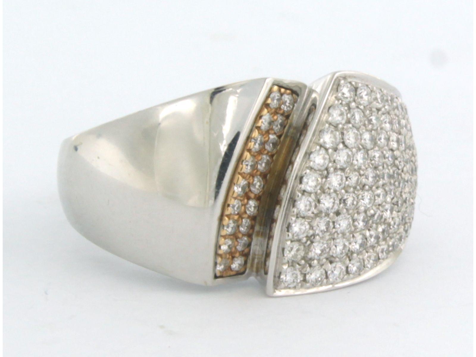 Modern CHIMENTO Ring Diamond 18k bicolour gold ring  For Sale