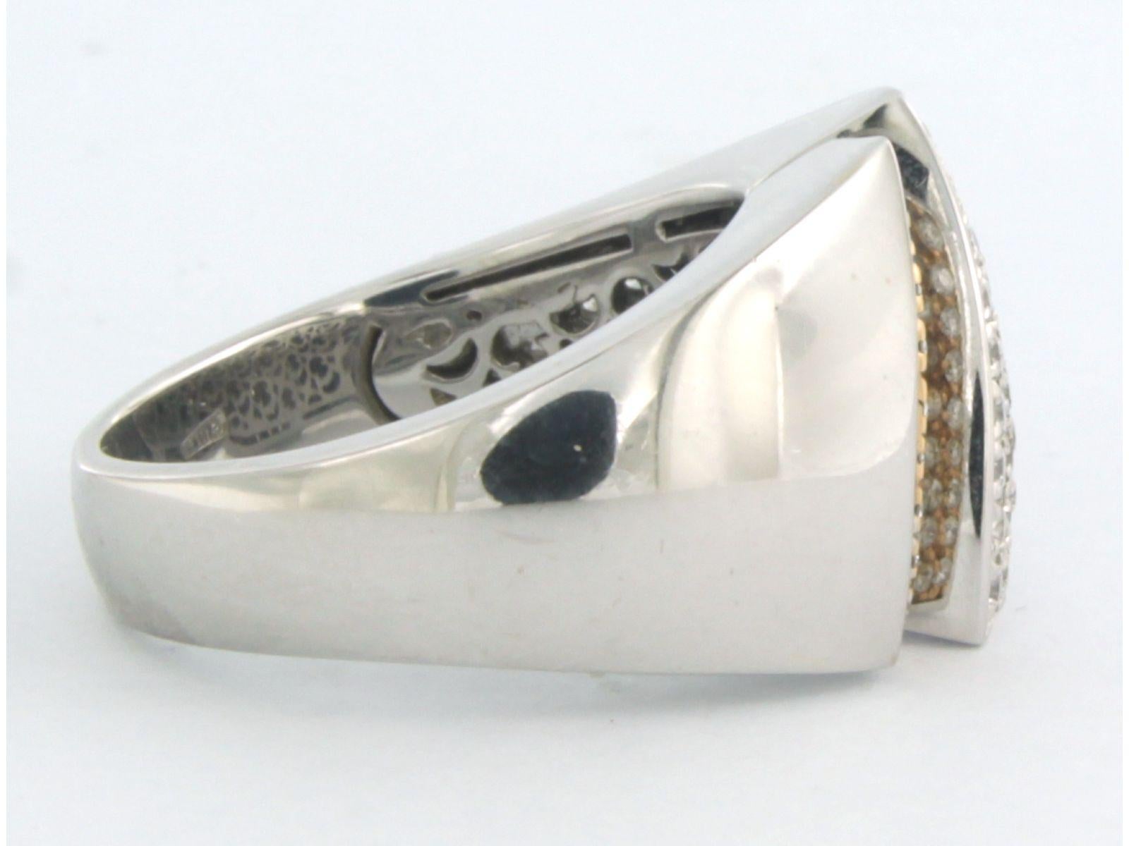 Brilliant Cut CHIMENTO Ring Diamond 18k bicolour gold ring  For Sale