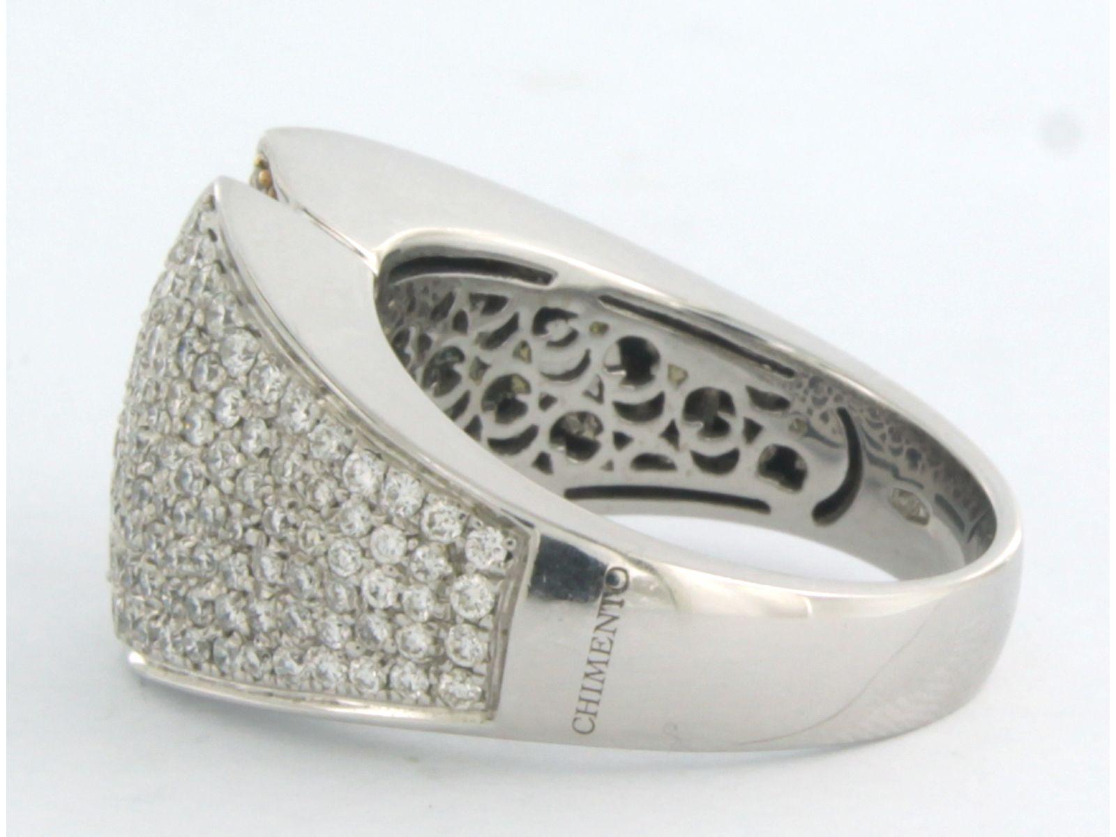Women's CHIMENTO Ring Diamond 18k bicolour gold ring  For Sale