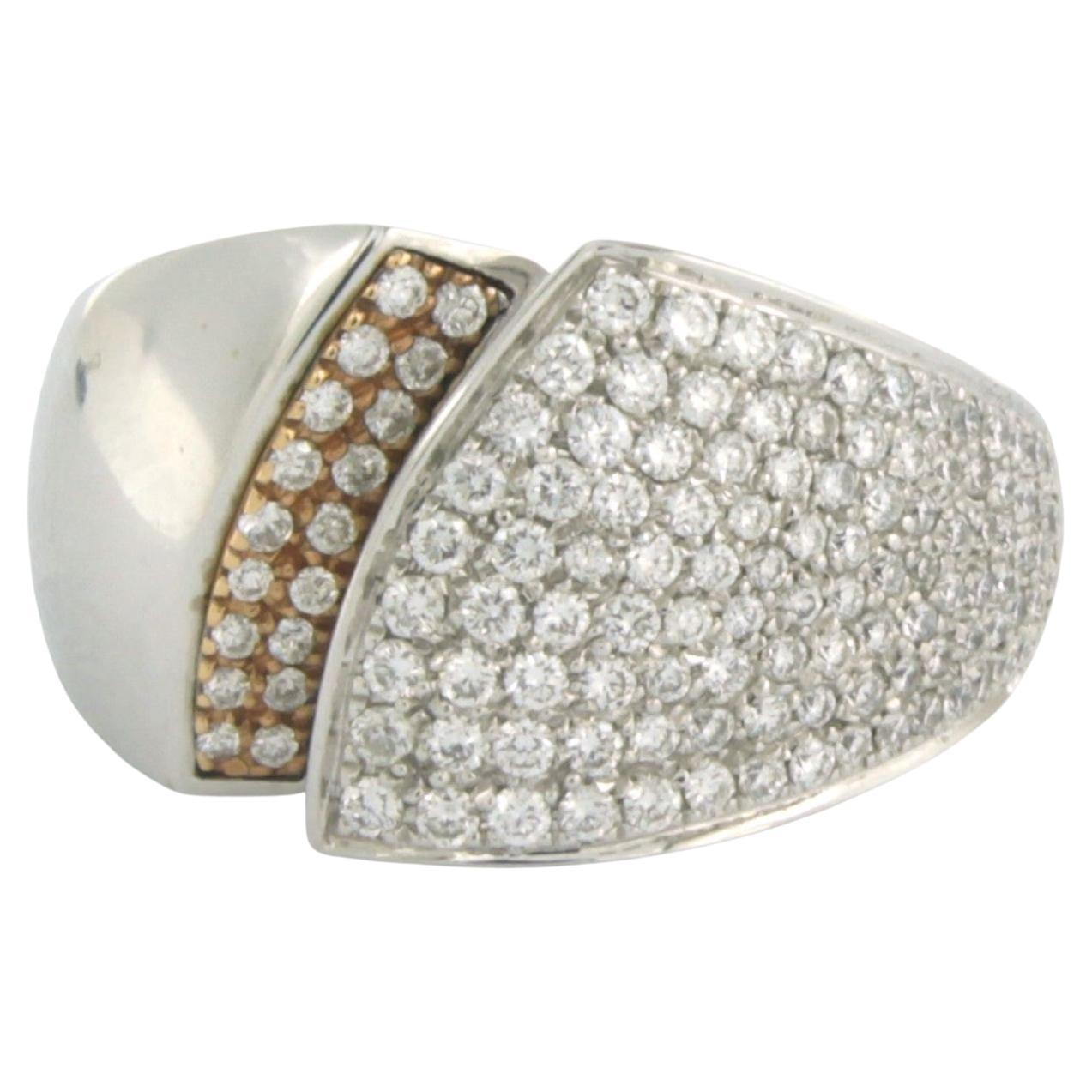 CHIMENTO Ring Diamond 18k bicolour gold ring  For Sale