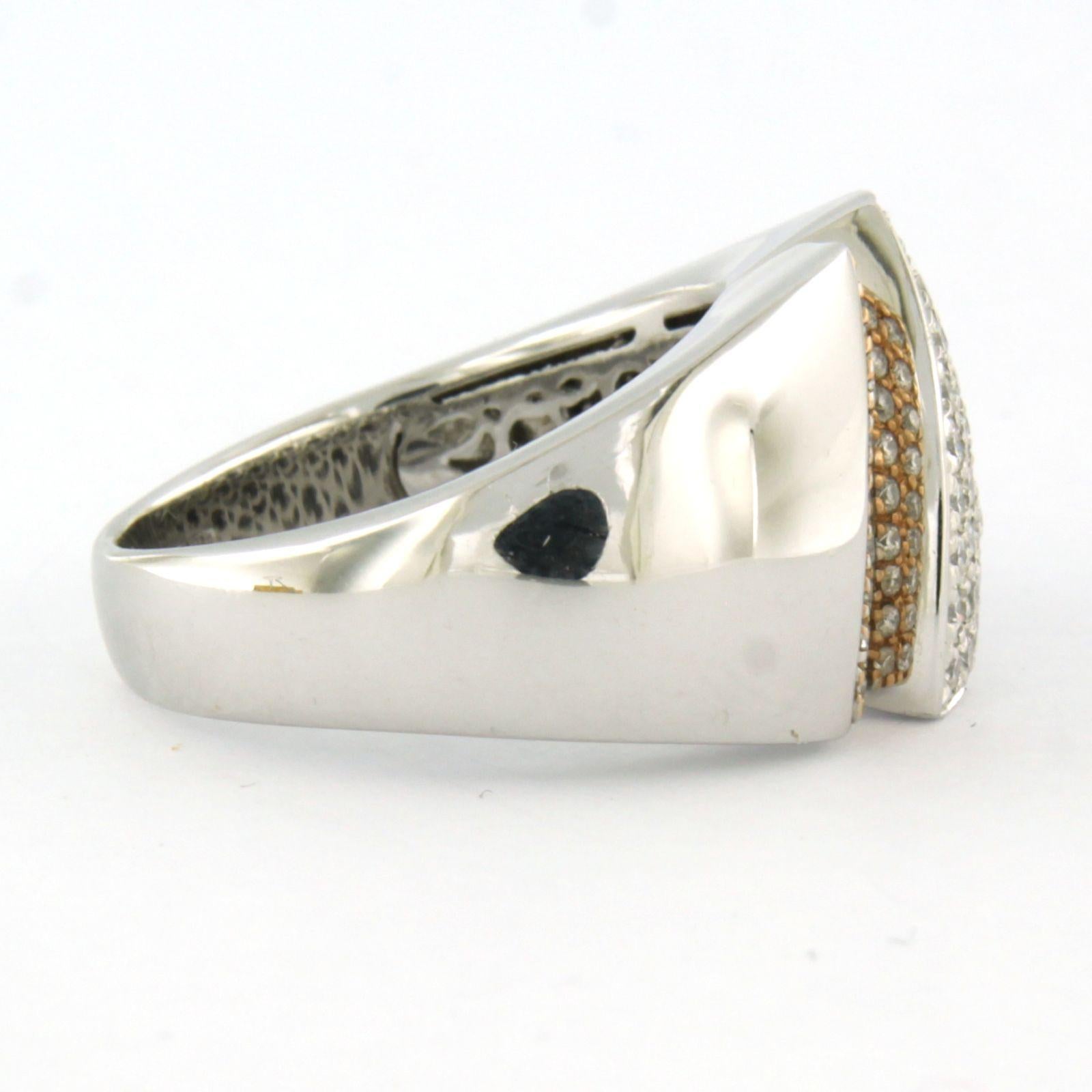 CHIMENTO ring with brilliant cut diamonds up to 0.88ct 18k gold 12.0 grams For Sale 1