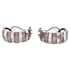 Chimento Round Diamonds Hoop Earrings in 18kt White Gold