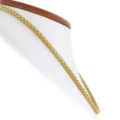 Chimento Solid 18K Yellow Gold 17" Popcorn Link Chain Necklace w/ Barrel Clasp