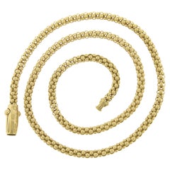 Chimento Solid 18K Yellow Gold 17" Popcorn Link Chain Necklace w/ Barrel Clasp