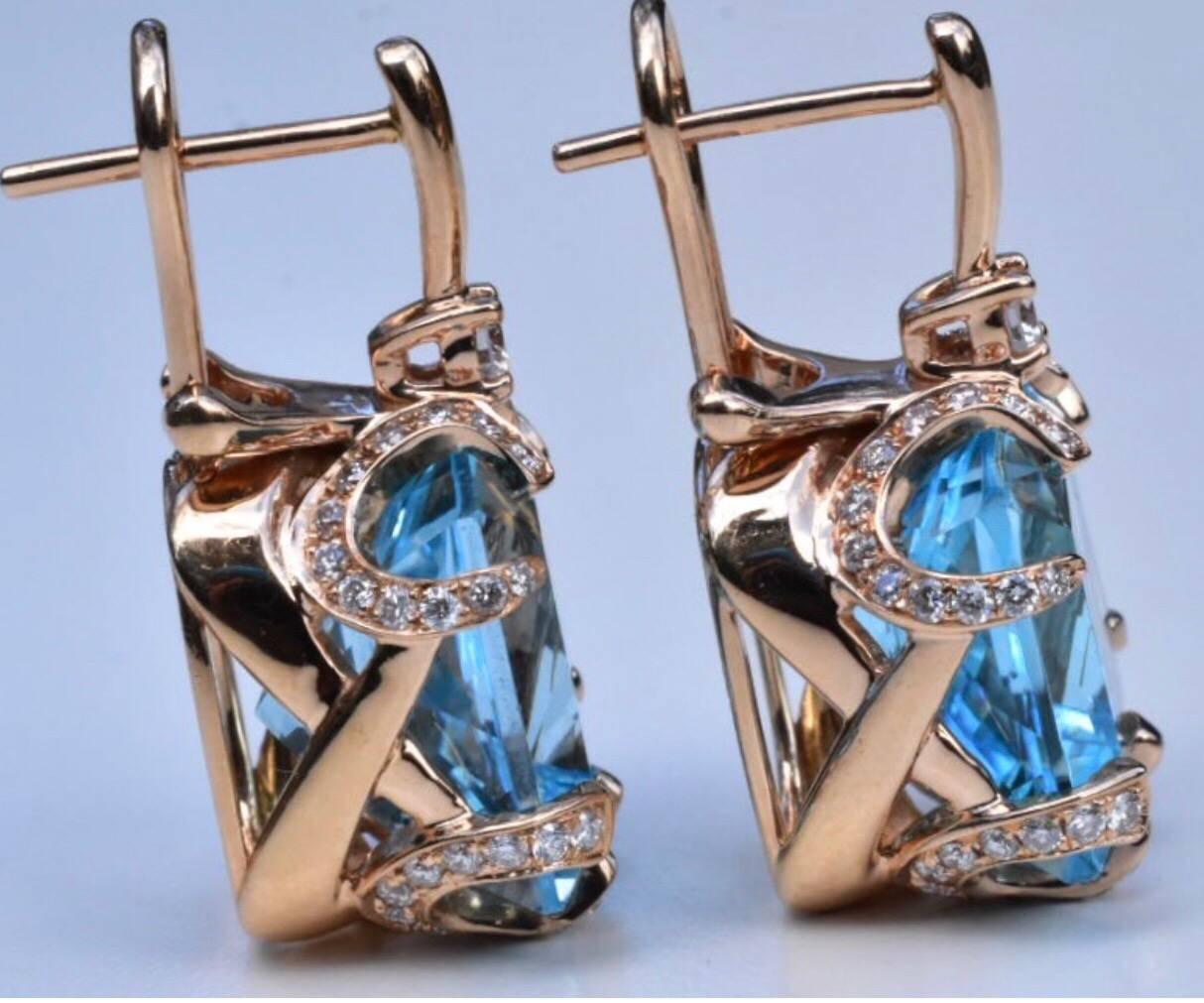 Women's Chimento Topaz and Diamond Earrings