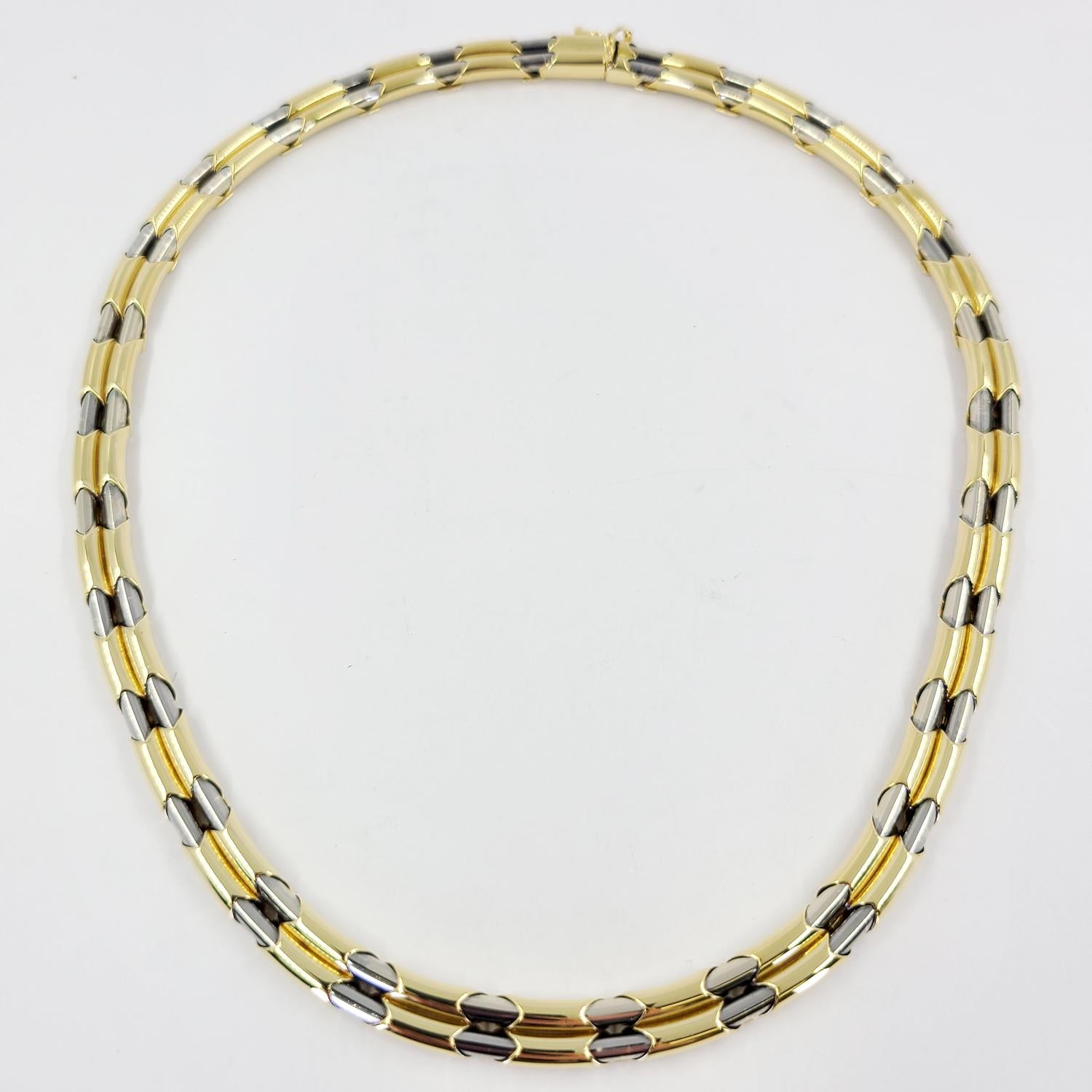 Chimento Two Tone Gold Necklace In Good Condition In Coral Gables, FL