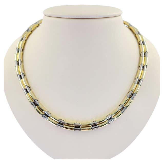Two Tone Polished Gold Chain For Sale at 1stDibs