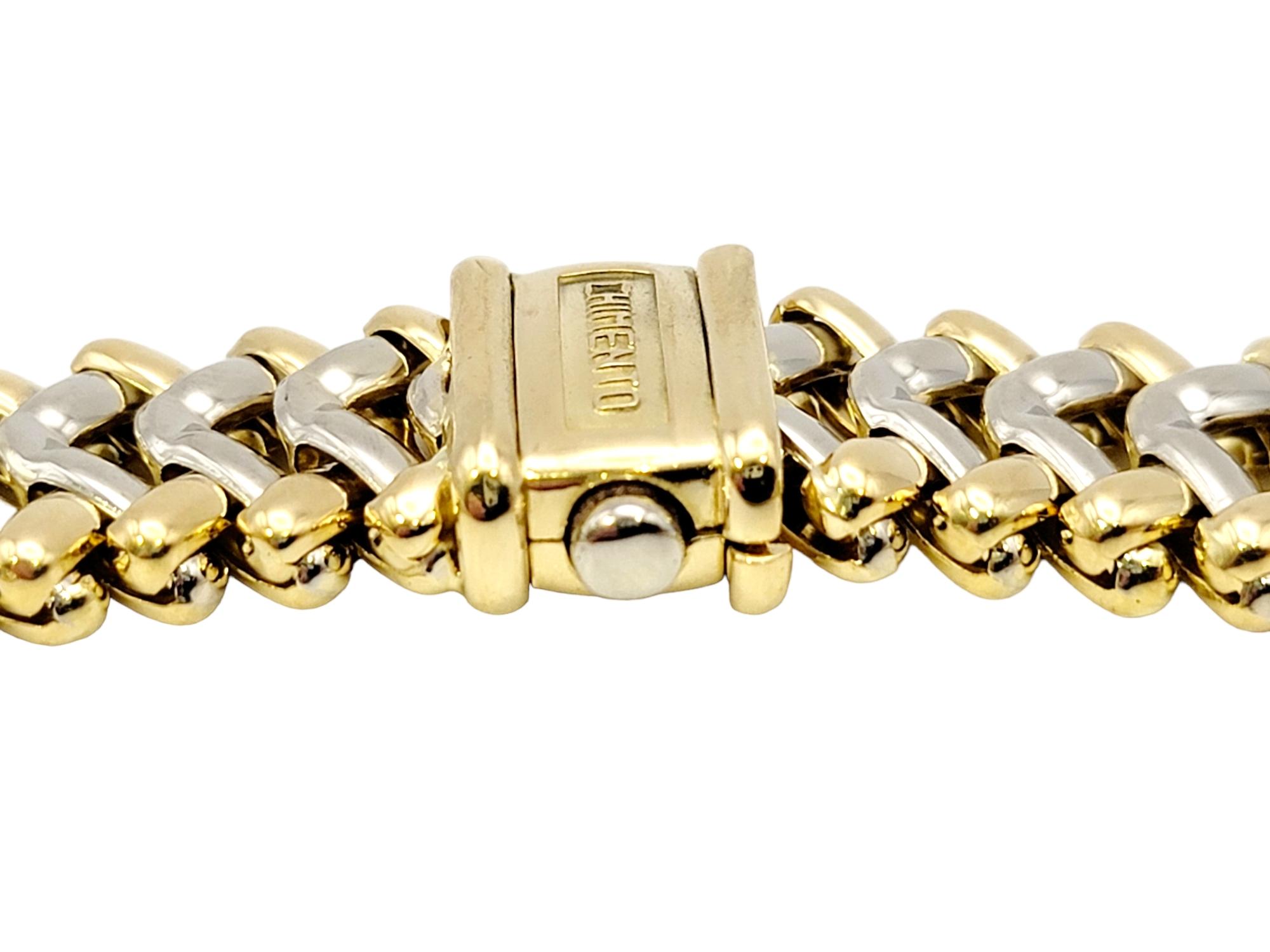Chimento - Collana girocollo bicolore in oro giallo e bianco 18 carati lucido In condizioni buone in vendita a Scottsdale, AZ