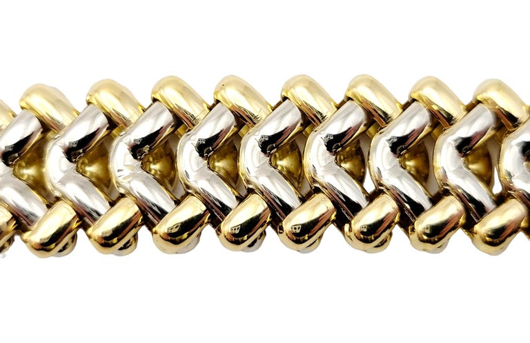 Bracelet Homme Chimento Or 18K Massif Rigide - Occasion, Diamètre 7,2 Cm, Fait En Italie