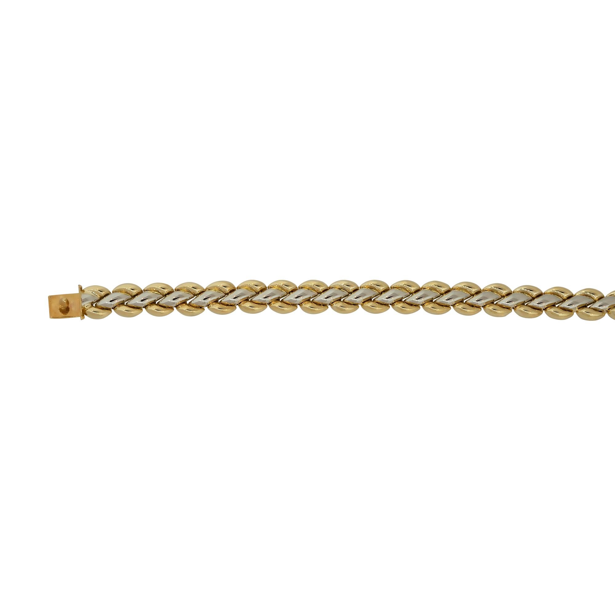 Chimento Wendbare Halskette aus zweifarbigem Gelb- und Weißgold, 18 Karat, auf Lager 8