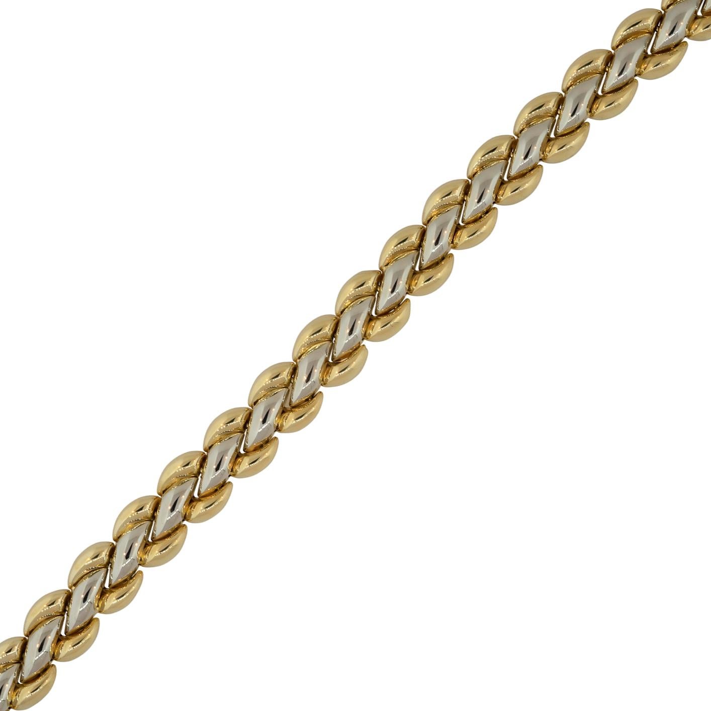 Chimento Wendbare Halskette aus zweifarbigem Gelb- und Weißgold, 18 Karat, auf Lager 2