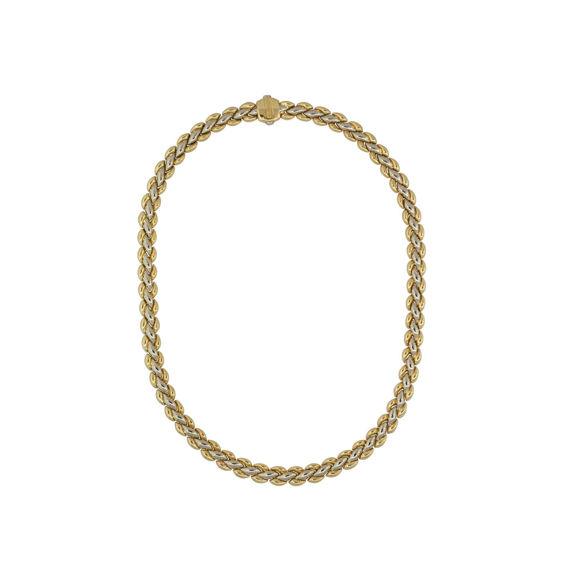 Chimento Wendbare Halskette aus zweifarbigem Gelb- und Weißgold, 18 Karat, auf Lager 5