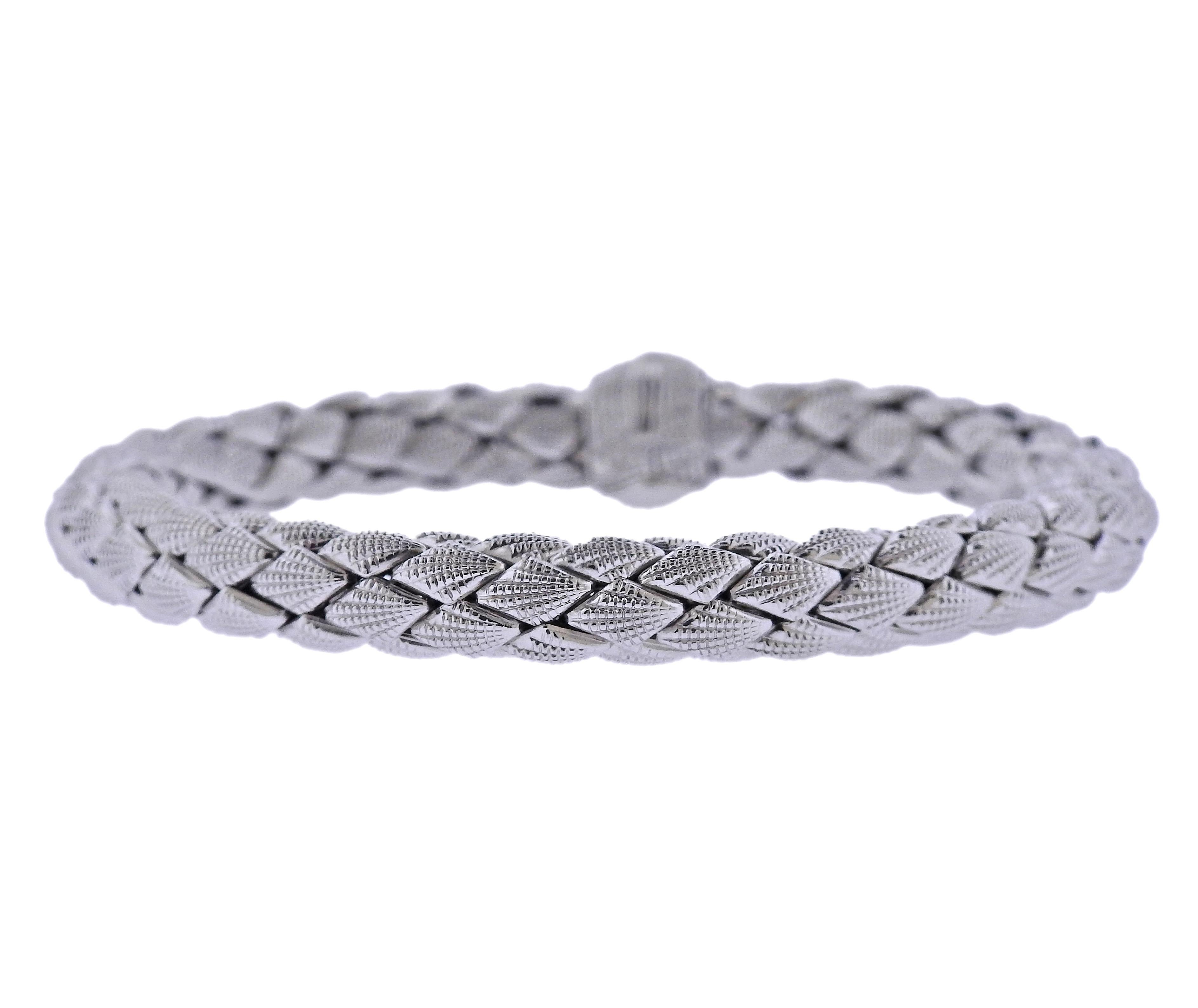 Round Cut Chimento White Gold Diamond Bracelet