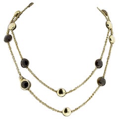 Chimento Yellow Gold Round Quartz Strand/string Necklace