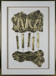 "Chimes" by Harris Strong Mid-Century Modern Framed Signed Abstract Collage