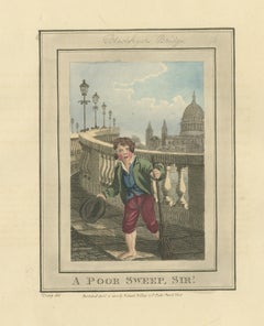 Chimney Sweep Boy on Blackfriars Bridge, Cries of London, 1804