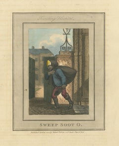 Chimney Sweep with Soot Bag at the Foundling Hospital, Cries of London, 1804