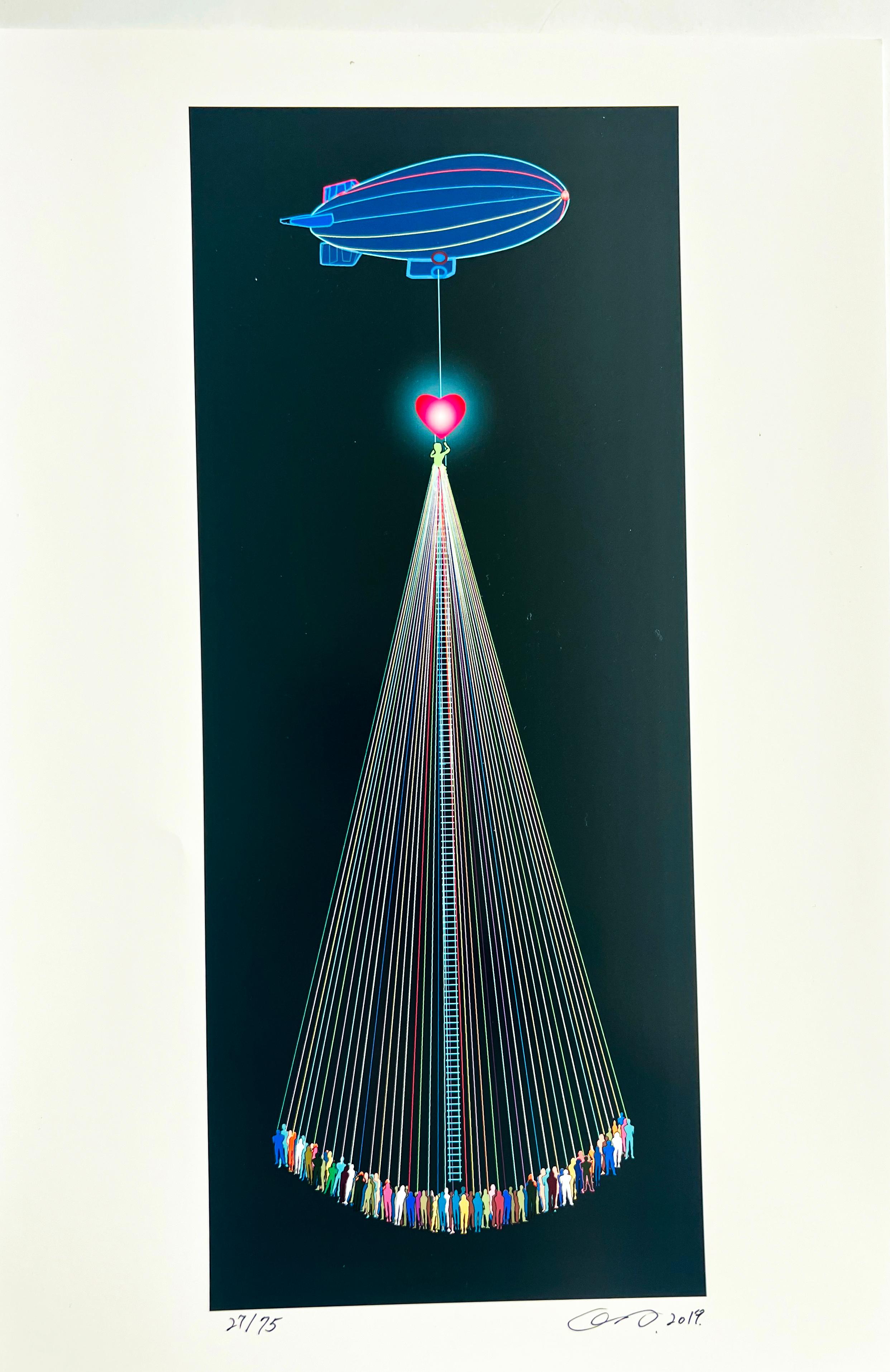 Watch Us: Together We Can Do It, I 2019 by Chin Chih Yang is a signed limited edition digitally created print on archival paper: 27/75 - edition number, date of creation, and artist's signature on recto (front of work) - in margin.

In the artist's