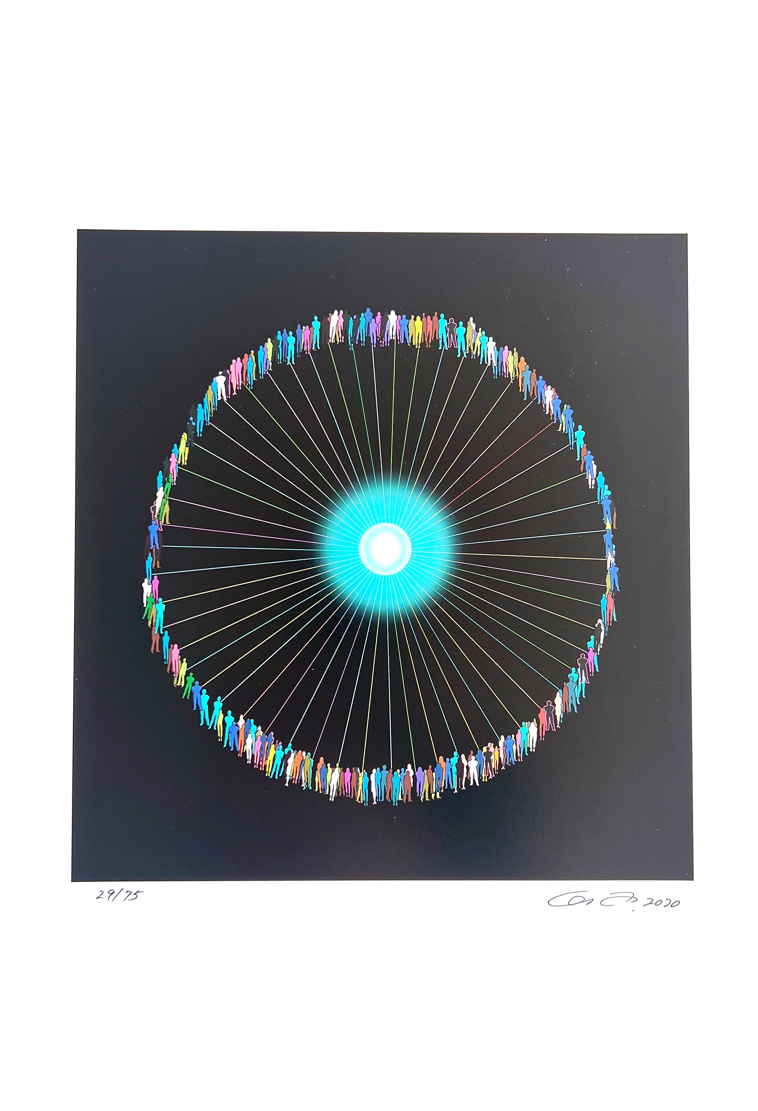 Figurative Print di Chin Chih Yang - Stampa in edizione limitata dell'artista taiwanese, Watch Us: Insieme possiamo farcela, II