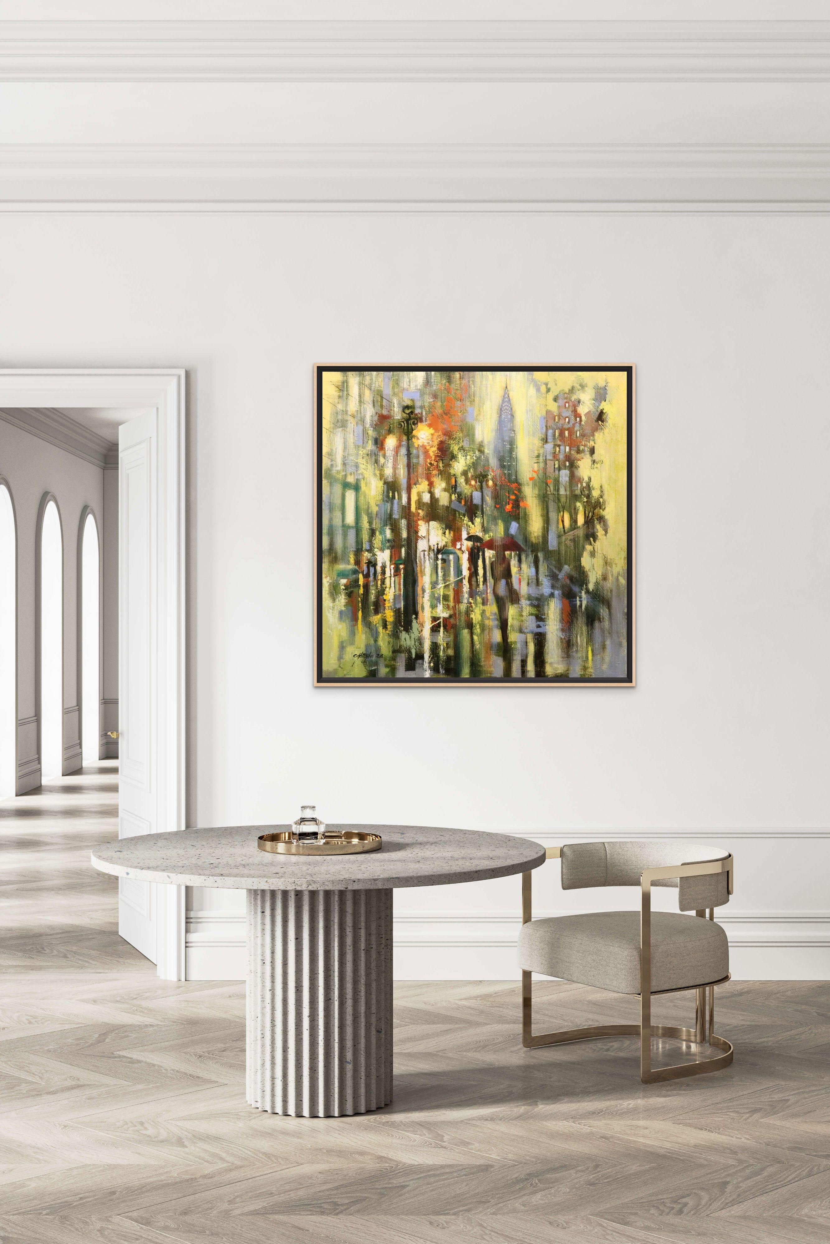 Lluvia de abril, Pintura, Óleo sobre lienzo en venta 1