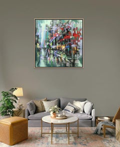 BROADWAY RAIN, Painting, Oil on Canvas