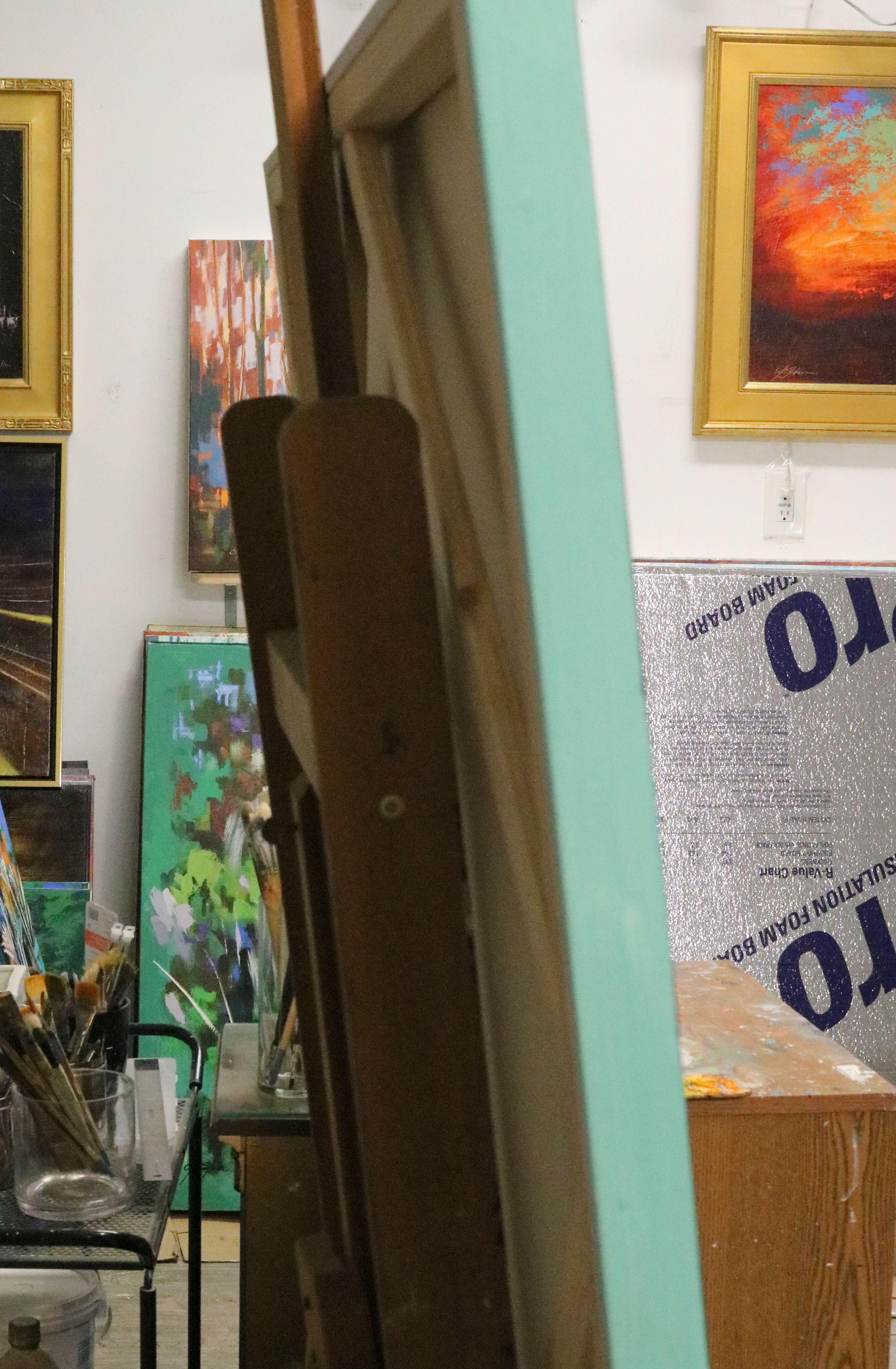 BROADWAY RAIN, Pittura, Olio su tela in vendita 1