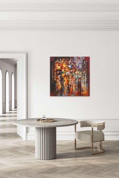 Lluvia vespertina en la calle Sullivan, Pintura, Óleo sobre lienzo