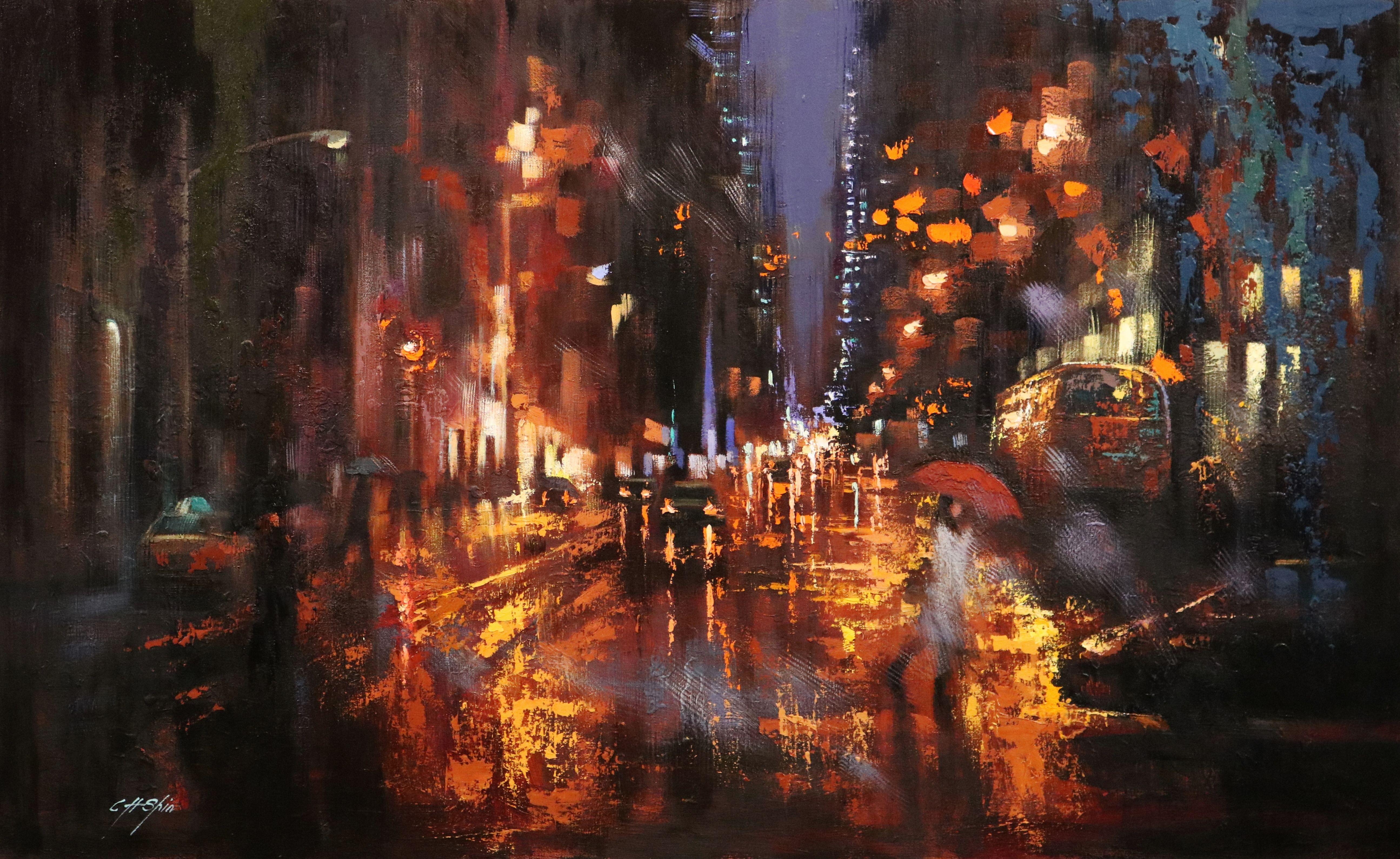 One of kind Original Oil Painting     In most recent years, Shin has dedicated his focus on New York cityscapes. The expressiveness of New York City -- its brilliant culture, vast history, and even the very streets of the metropolis -- has continued