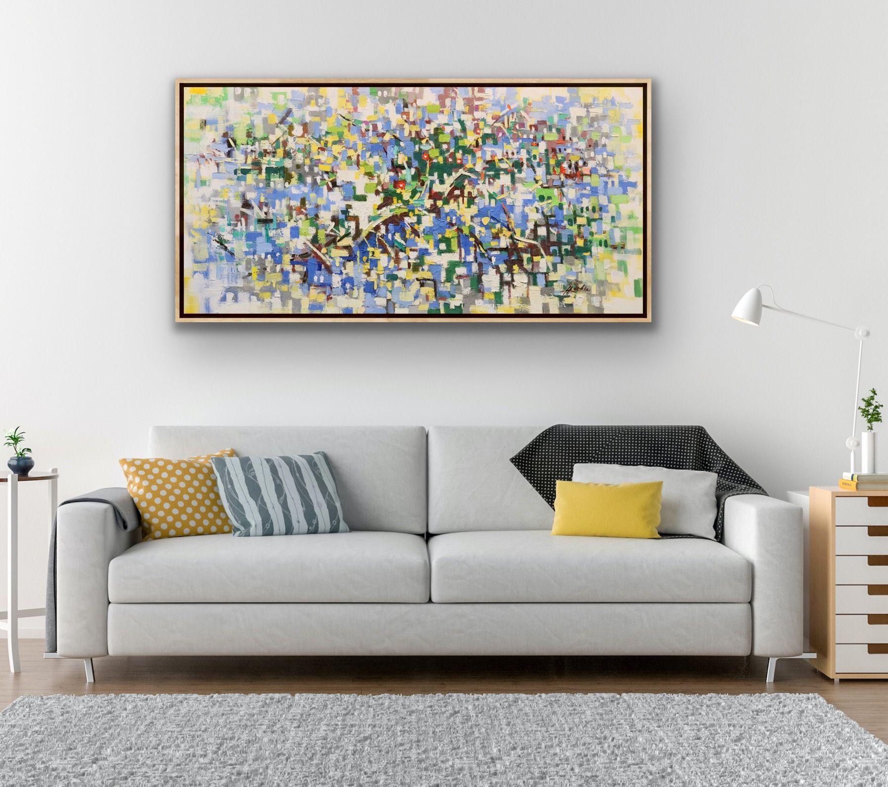 NORTH SHORE SPRING 1, Pittura, Olio su tela - Abstract Painting Grigio di Chin H Shin