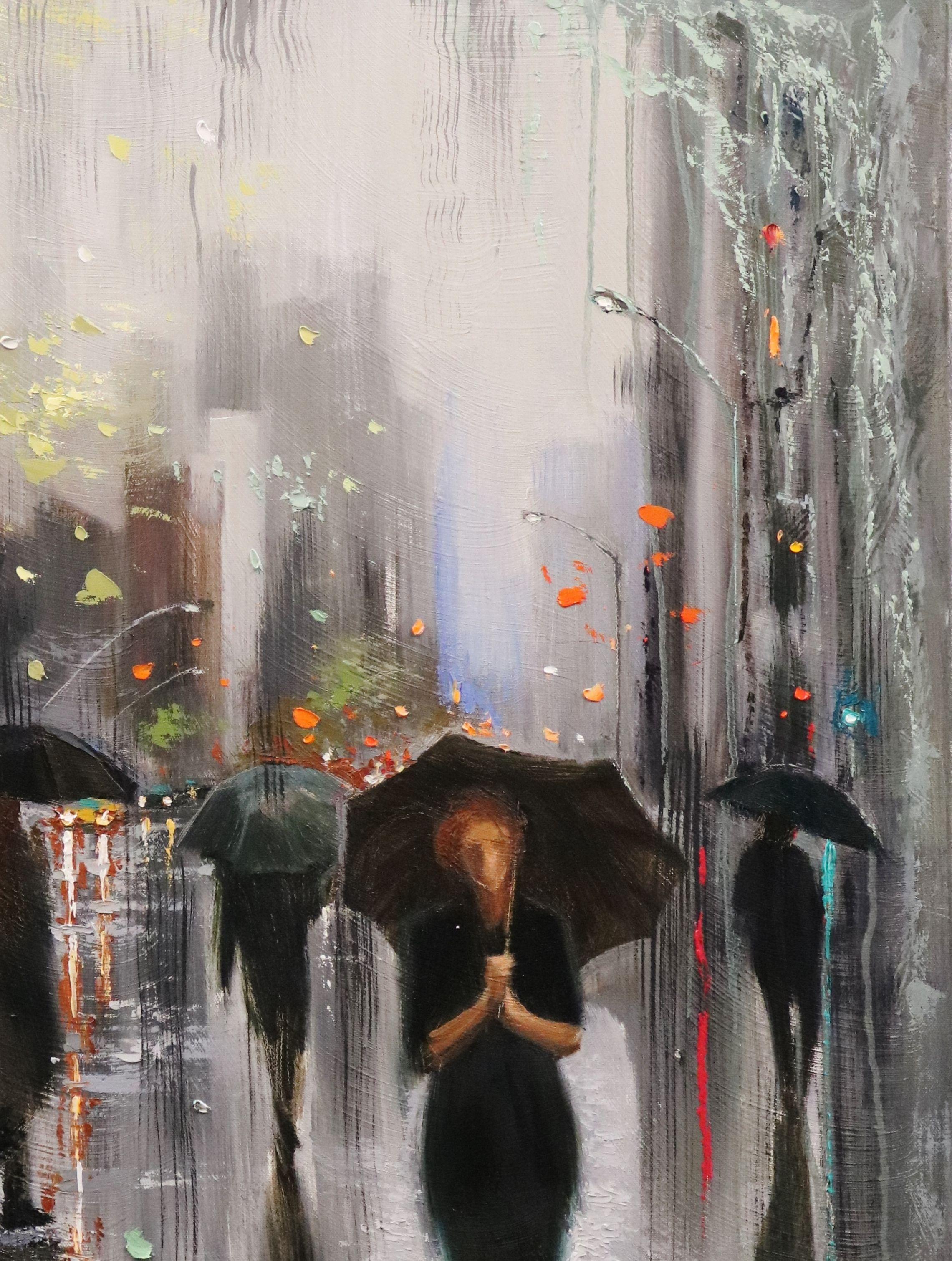 SPRING RAIN IN NEW YORK, Painting, Oil on Canvas 1