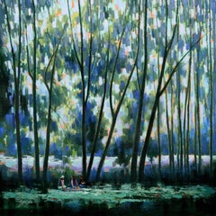 Picnic a North Shore, Pittura, Olio su tela